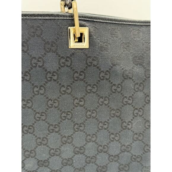 GUCCI GG Canvas Tote*Black Excellent Pre-loved Condition! Perfect for EVERY DAY! - Picture 3 of 16